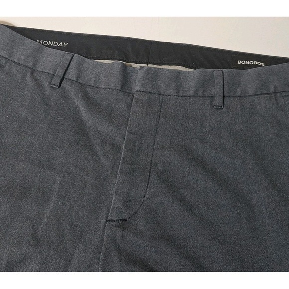 Bonobos Other - Bonobos Mens Monday Straight Slim Chino Pants‎ Gray Casual Flat Front 36x30